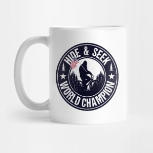 Hide And Seek World Champion Bigfoot American Flag Mug